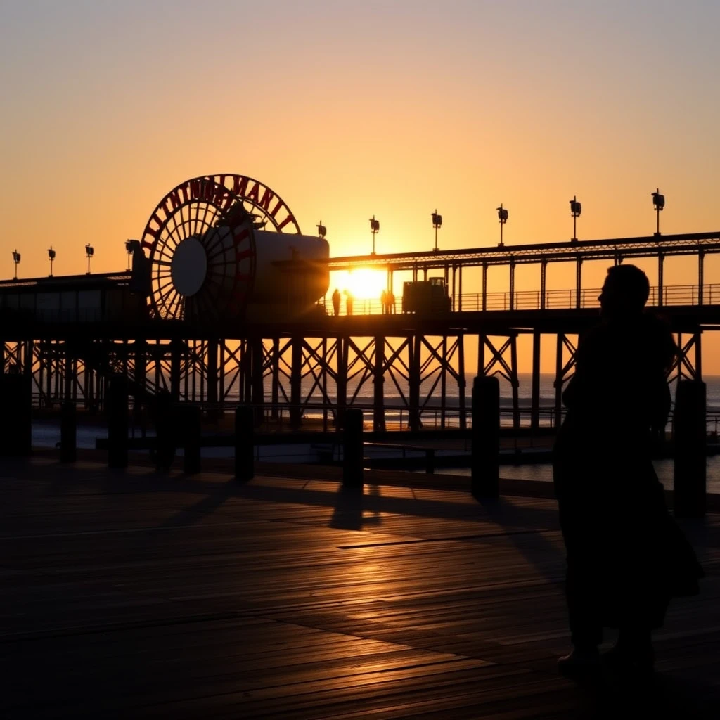 Couple on Santa Monica Pier